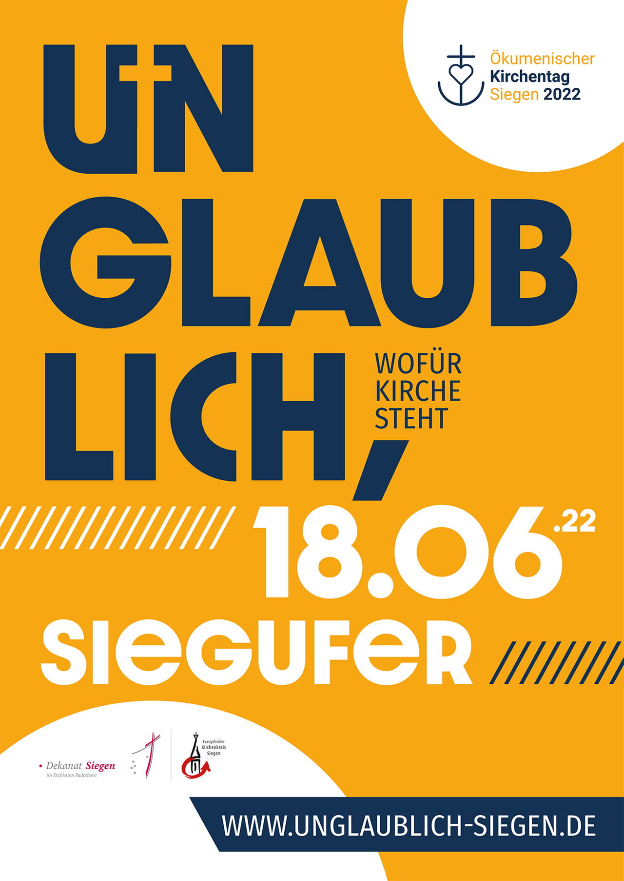 Plakat für den Ökumenischen Kirchentag Siegen am 18.6.2022