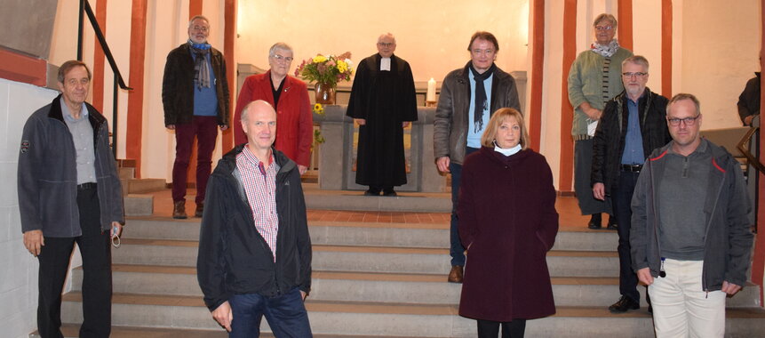 Der Kreissynodalvorstand des Kirchenkreises Siegen bei seiner Einführung im Oktober 2020